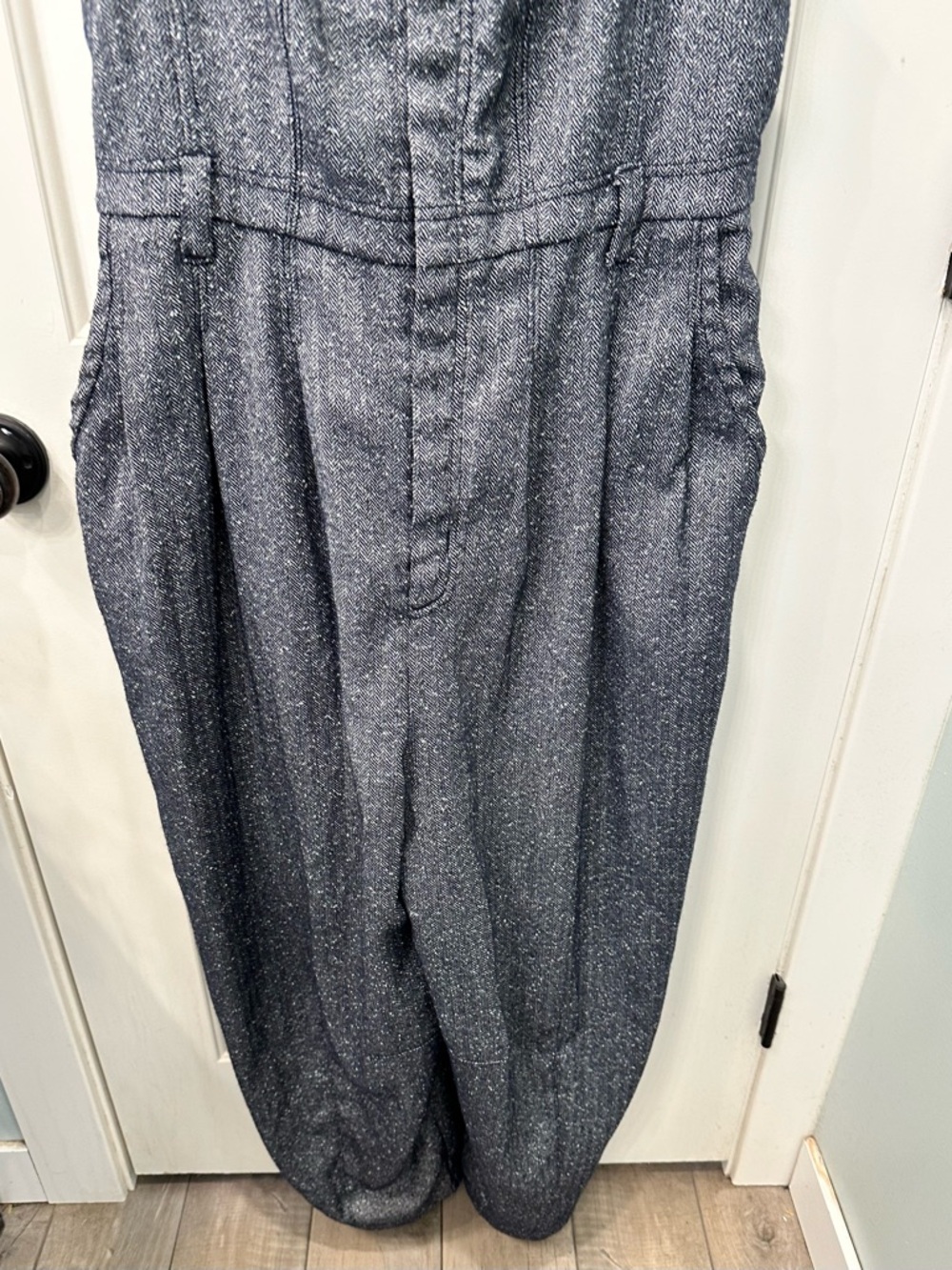 Free People Leonie One-Piece Jumpsuit Overalls Tweed Wool Blend L - Picture 4 of 10